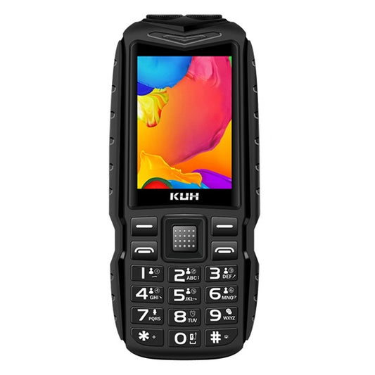 KUH T3 Rugged Phone, Dustproof Shockproof, MTK6261DA, 2400mAh Battery, 2.4 inch, Dual SIM(Black) by iMAN