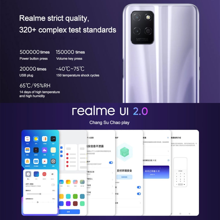 Realme V11s 5G, 4GB+128GB, Dual Back Cameras, Side Fingerprint Identification, 5000mAh Battery, 6.5 inch Realme UI 2.0 / Android 11 MediaTek Dimensity 810 Octa Core up to 2.4GHz, Network: 5G, Support Google Play (Black) by Realme