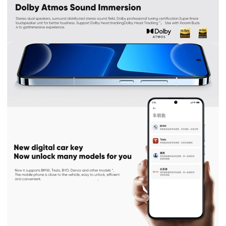 Xiaomi 13, 50MP Camera, 12GB+512GB, Triple Back Cameras, 6.36 inch In-screen Fingerprint Identification MIUI 14 Qualcomm Snapdragon 8 Gen 2 Octa Core up to 3.2GHz, Network: 5G, NFC, Wireless Charging Function(White) by Xiaomi