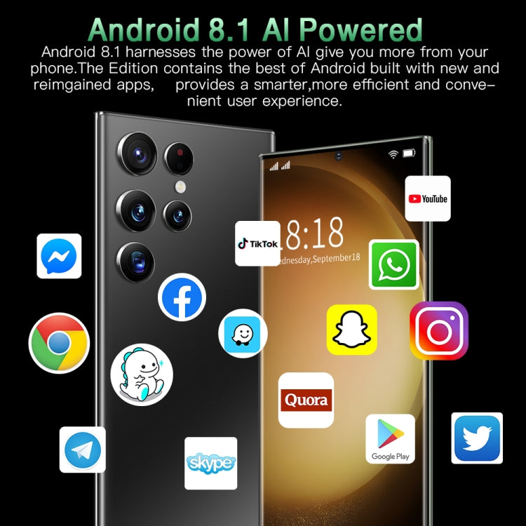 S23Ultra 5G L23A, 3GB+64GB, 6.7 inch Screen, Face Identification, Android 8.1 MTK6753 Octa Core, Network: 4G (Black) - by buy2fix | Online Shopping UK | buy2fix