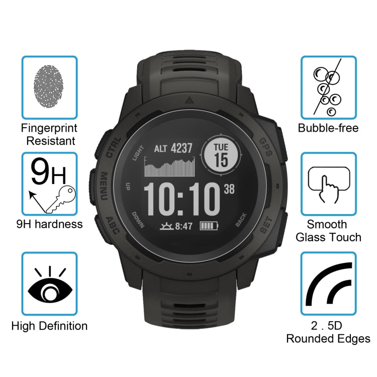 ENKAY Hat-Prince for 42mm Diameter Circular Dial Smart Watch 0.2mm 9H Surface Hardness 2.15D Curved Explosion-proof Tempered Glass Screen Film - Screen Protector by ENKAY | Online Shopping UK | buy2fix