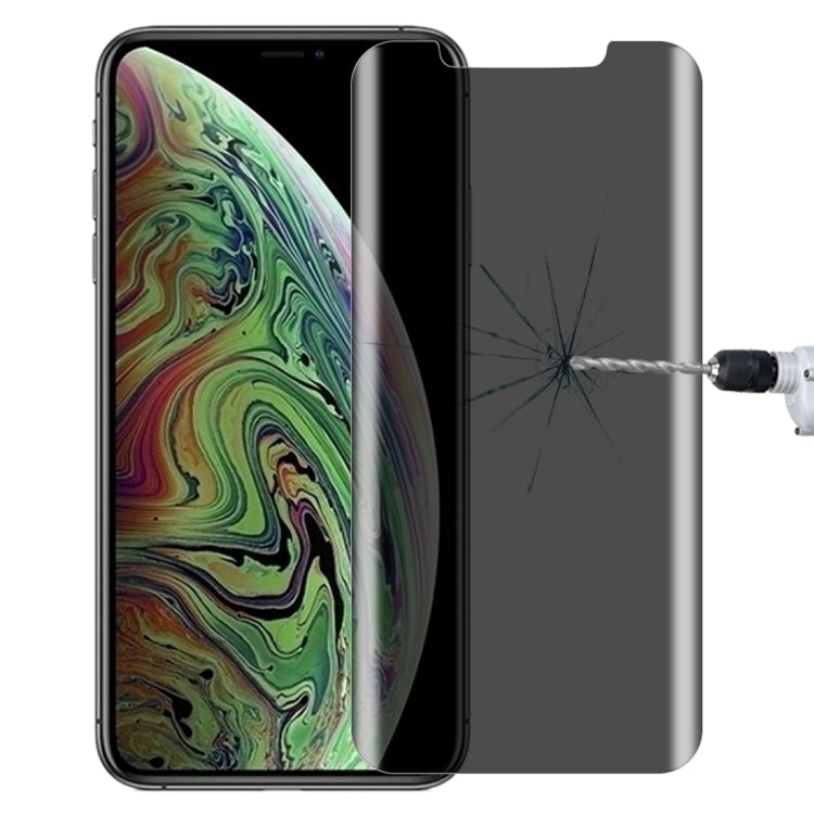 For iPhone XS Max 0.4mm 9H Surface Hardness 180 Degree Privacy Anti Glare Screen Protector - iPhone XS Max Tempered Glass by buy2fix | Online Shopping UK | buy2fix