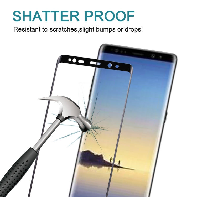 For Galaxy Note 8 0.3mm 9H Surface Hardness 3D Curved Silk-screen Full Screen Tempered Glass Screen Protector(Black) - Galaxy Tempered Glass by buy2fix | Online Shopping UK | buy2fix