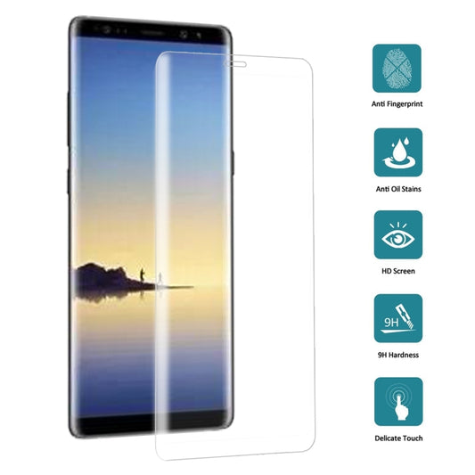 For Galaxy Note 8 0.3mm 9H Surface Hardness 3D Curved Silk-screen Full Screen Tempered Glass Screen Protector(Transparent) by buy2fix