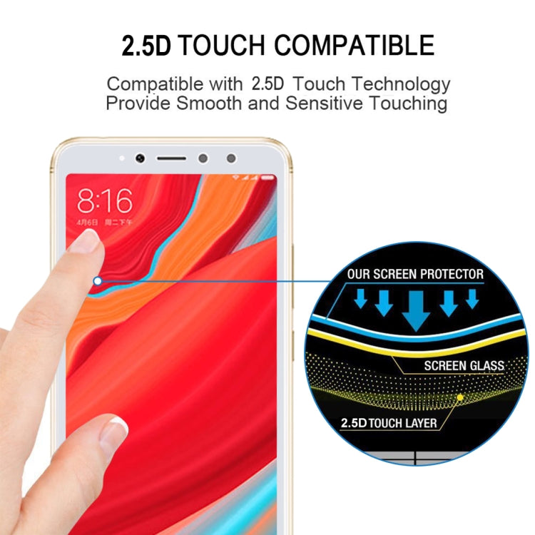 0.26mm 9H 2.5D Anti-scratch Silk-screen Tempered Glass Full Screen Film for Xiaomi Redmi S2 (White) - by buy2fix | Online Shopping UK | buy2fix