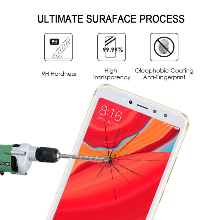 0.26mm 9H 2.5D Anti-scratch Silk-screen Tempered Glass Full Screen Film for Xiaomi Redmi S2 (White) - by buy2fix | Online Shopping UK | buy2fix
