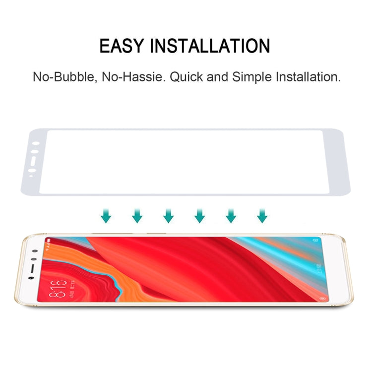 0.26mm 9H 2.5D Anti-scratch Silk-screen Tempered Glass Full Screen Film for Xiaomi Redmi S2 (White) - by buy2fix | Online Shopping UK | buy2fix