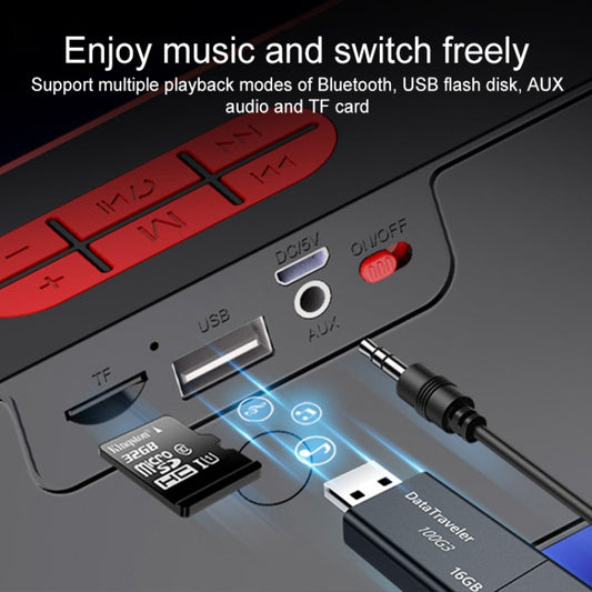 SC211 Multifunctional Card Music Playback Bluetooth Speaker, Support Handfree Call & TF Card & U-disk & AUX Audio & FM Function(Blue) by buy2fix
