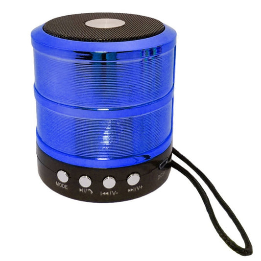 WS-887 Bluetooth Speaker with Lanyard, Support Hands-free Call & FM & U Disk & TF Card & AUX(Blue) by buy2fix