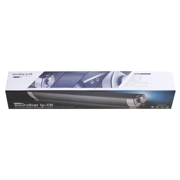 LP-08 Soundbar Wireless Bluetooth Subwoofer Speaker(Black) - Desktop Speaker by buy2fix | Online Shopping UK | buy2fix