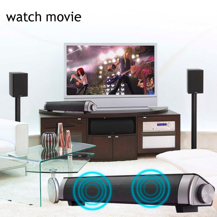 LP-08 Soundbar Wireless Bluetooth Subwoofer Speaker(Black) - Desktop Speaker by buy2fix | Online Shopping UK | buy2fix