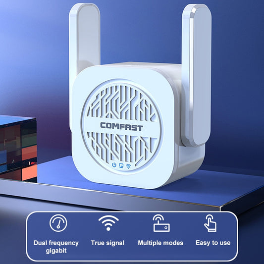 COMFAST CF-WR765AC 1200Mbps Dual Band Wireless Repeater Amplifier with External Antenna by COMFAST