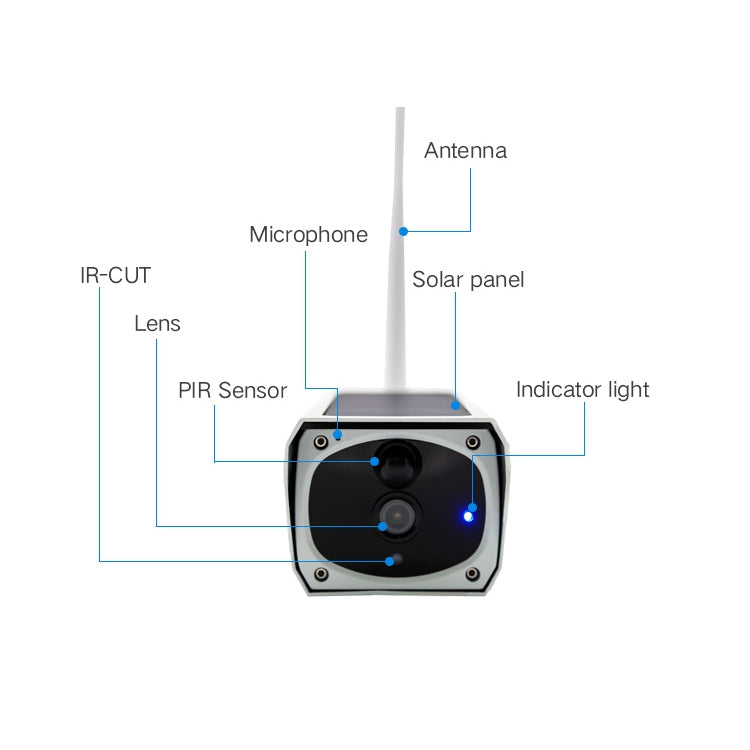YS-Y4 1080P HD Solar Wifi Battery Camera, Support Motion Detection & Infrared Night Vision & SD Card(Max 32GB) - Bullet Camera by buy2fix | Online Shopping UK | buy2fix