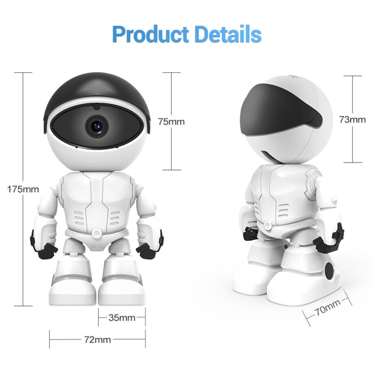 ESCAM PT205 HD 1080P Robot WiFi IP Camera, Support Motion Detection / Night Vision, IR Distance: 10m, EU Plug - Wireless Camera by ESCAM | Online Shopping UK | buy2fix