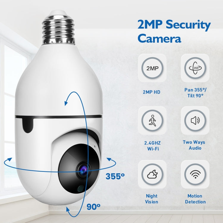DP17 2.0 Million Pixels Single Light Source Smart Dual-band WiFi 1080P HD Outdoor Network Light Bulb Camera, Support Infrared Night Vision & Two-way Audio & Motion Detection & TF Card - Light Bulb Camera by buy2fix | Online Shopping UK | buy2fix