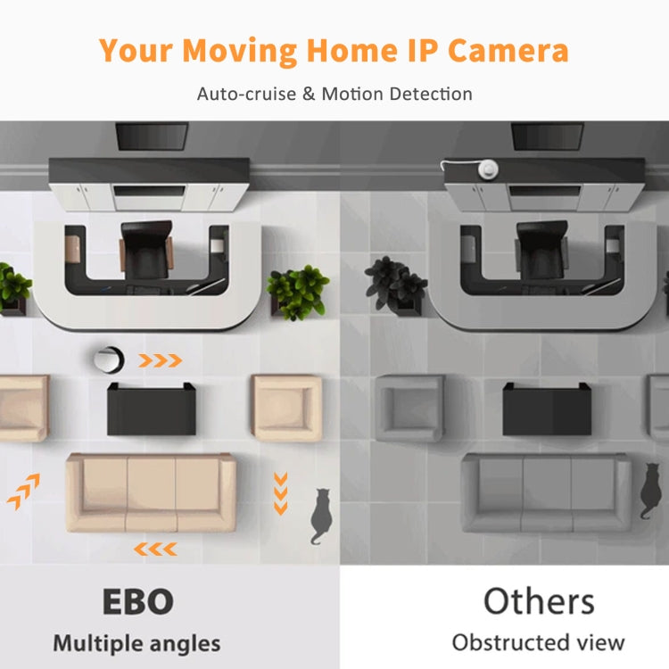 EBO SE 1080P HD Smart Home Companion Robot Remote Monitoring Camera, Support Infrared Night Vision & Two-way Voice & TF Card, US Plug - Wireless Camera by buy2fix | Online Shopping UK | buy2fix