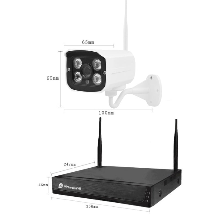 H105 720P 4-ways Wiring-free Wireless Camera NVR Kit - Video Recorder Kit by buy2fix | Online Shopping UK | buy2fix