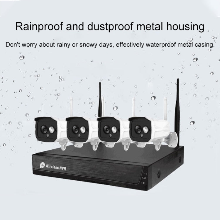 H105 720P 4-ways Wiring-free Wireless Camera NVR Kit - Video Recorder Kit by buy2fix | Online Shopping UK | buy2fix
