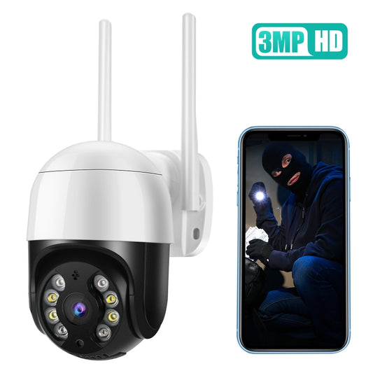 QX29 3.0MP HD WiFi IP Camera, Support Night Vision & Motion Detection & Two Way Audio & TF Card, EU Plug by buy2fix