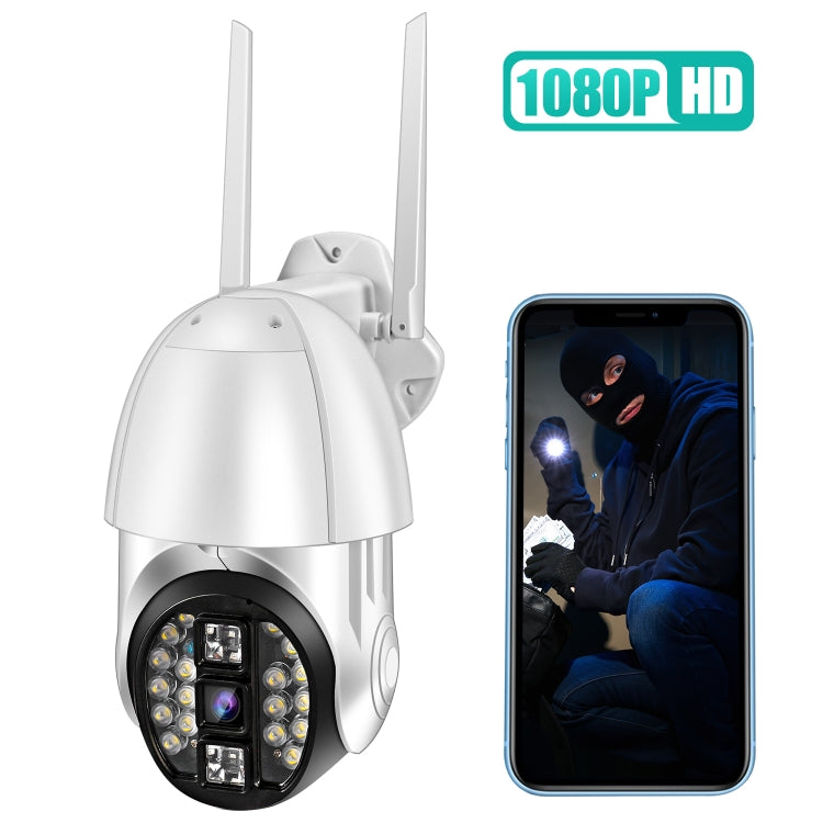 QX33 1080P Panoramic PTZ 360 Degree Rotating WIFI Camera, Support Day and Night Full Color & Two-way Voice Intercom & Motion Detection Alarm & Video Playback & 64GB TF Card,EU Plug - Security by buy2fix | Online Shopping UK | buy2fix