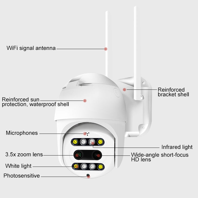 QX48 Pixels 1080P HD Wireless IP Camera, Support Motion Detection & Infrared Night Vision & TF Card (AU Plug) - Wireless Camera by buy2fix | Online Shopping UK | buy2fix