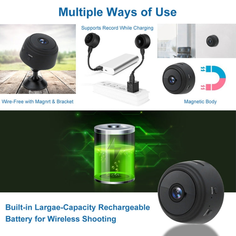 A9+ 1080P WiFi Remote Wireless Camera, Support Night Vision & Motion Detection & TF Card, Broadcom Bluetooth Solution(White) - Mini Camera by buy2fix | Online Shopping UK | buy2fix