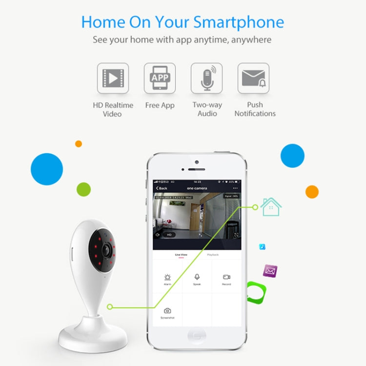 NEO NIP-55AI Indoor WiFi IP Camera, with IR Night Vision & Multi-angle Monitor & Mobile Phone Remote Control - Mini Camera by NEO | Online Shopping UK | buy2fix