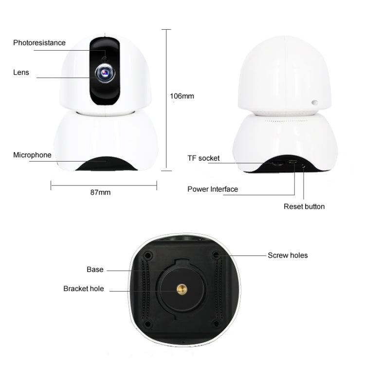 163Eye X3-UJ36 Smart Rotatable P2P Network HD Video Camera - Wireless Camera by buy2fix | Online Shopping UK | buy2fix