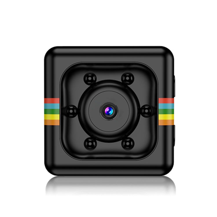 SQ11 Mini DV HD 1080P 6 LEDs Sport Recorder Camera with Holder, Support Monitor Detection & IR Night Vision & TF Card (Black) - Mini Camera by buy2fix | Online Shopping UK | buy2fix