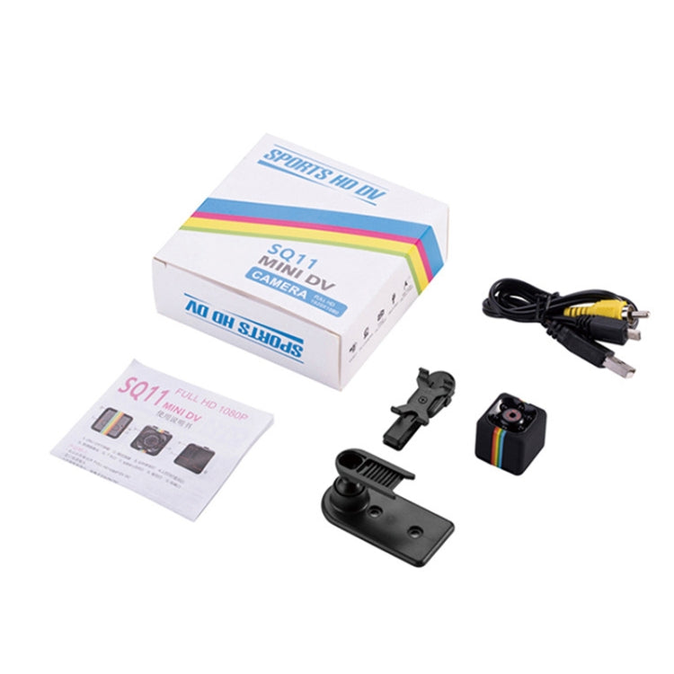 SQ11 Mini DV HD 1080P 6 LEDs Sport Recorder Camera with Holder, Support Monitor Detection & IR Night Vision & TF Card (Blue) - Mini Camera by buy2fix | Online Shopping UK | buy2fix