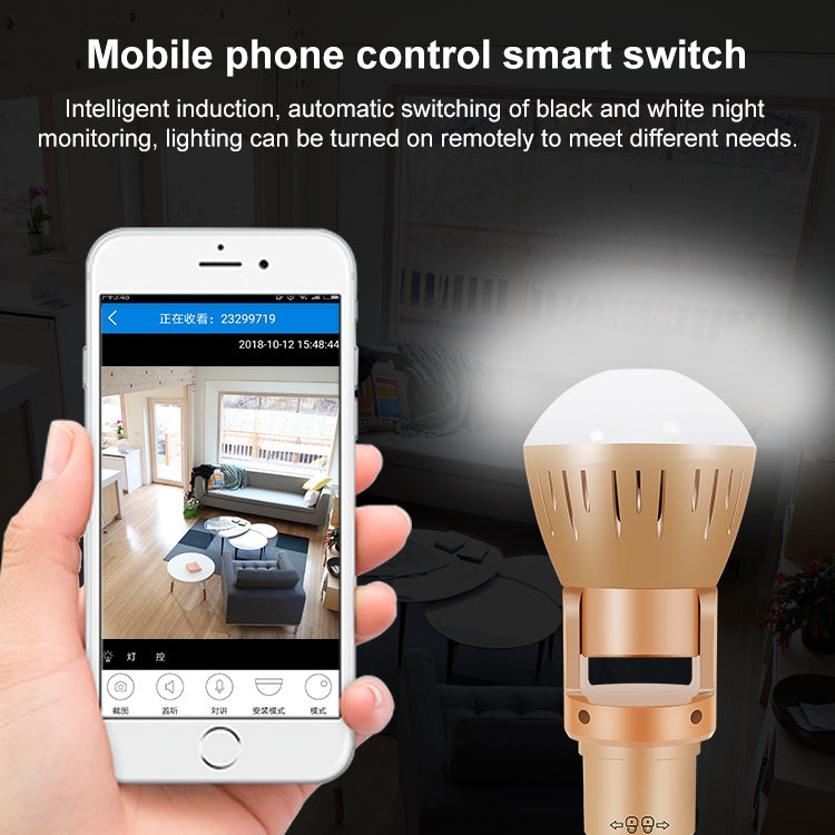 DP3 1.3 Megapixel Panoramic Universal Light Bulb Camera Mobile Phone Remote Installation Home Network HD Monitoring - Light Bulb Camera by buy2fix | Online Shopping UK | buy2fix