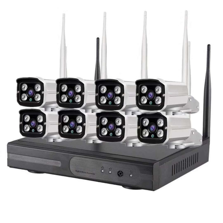 8CH HD 720P 1.0 Mega Pixel 2.4GHz WiFi IP Bullet Camera + NVR Kit - Video Recorder Kit by buy2fix | Online Shopping UK | buy2fix