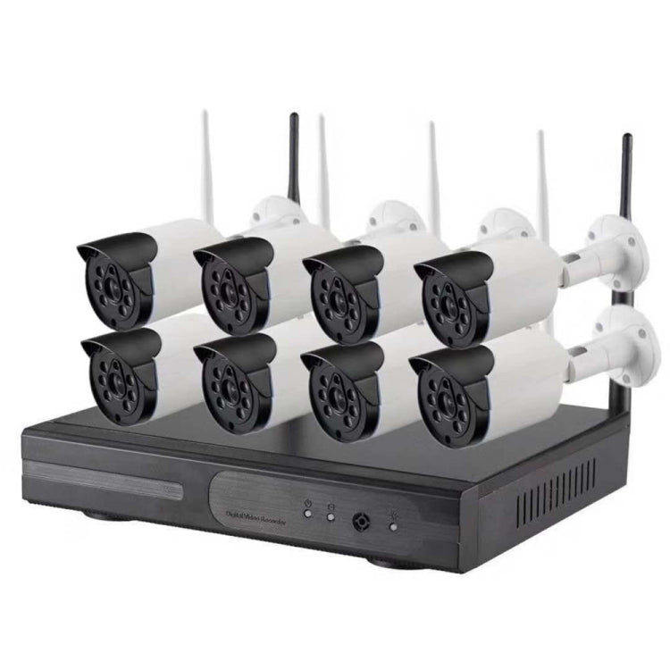 8CH HD 720P 1.0 Mega Pixel 2.4GHz WiFi IP Bullet Camera + NVR Kit - Video Recorder Kit by buy2fix | Online Shopping UK | buy2fix