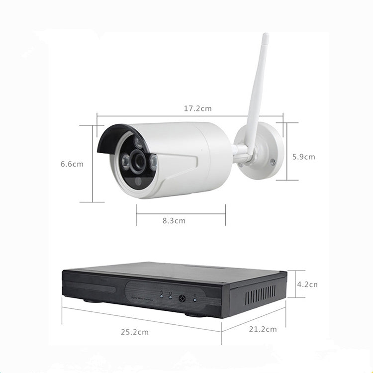4CH HD 720P 1.0 Mega Pixel 2.4GHz WiFi IP Bullet Camera + NVR Kit - Video Recorder Kit by buy2fix | Online Shopping UK | buy2fix