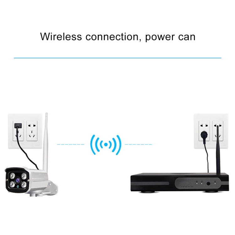 4CH HD 720P 1.0 Mega Pixel 2.4GHz WiFi IP Bullet Camera + NVR Kit - Video Recorder Kit by buy2fix | Online Shopping UK | buy2fix
