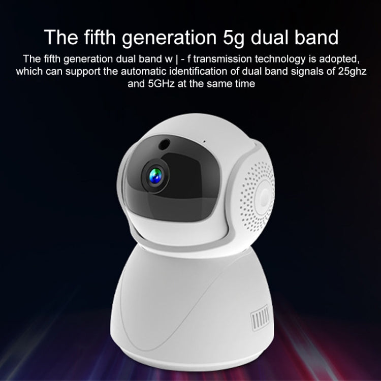 ZAS-5G01 1080P Home 5G WiFi Dual-band Panoramic Camera with 32GB TF Card, Support IR Night Vision & AP Hot Spot & Designated Alarm Area, UK Plug by buy2fix