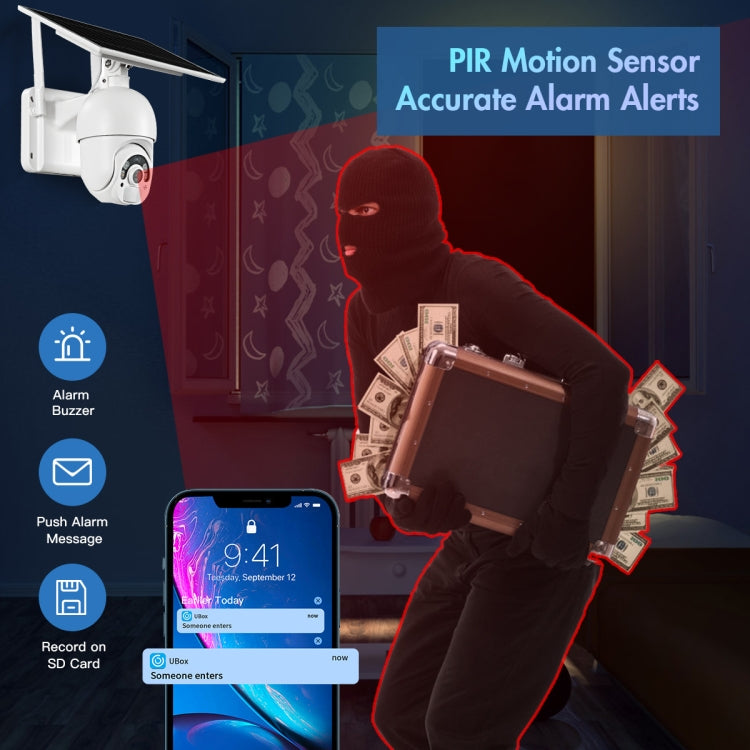 T22 1080P Full HD Solar Powered 4G Network EU Version Camera, Support PIR Alarm, Night Vision, Two Way Audio, TF Card - Wireless Camera by buy2fix | Online Shopping UK | buy2fix