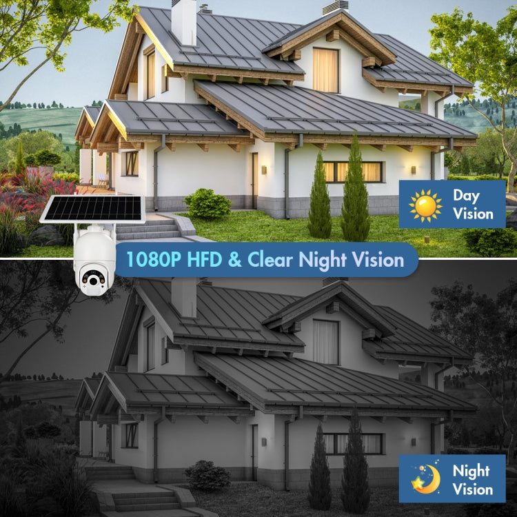 T22 1080P Full HD Solar Powered 4G Network EU Version Camera, Support PIR Alarm, Night Vision, Two Way Audio, TF Card - Wireless Camera by buy2fix | Online Shopping UK | buy2fix