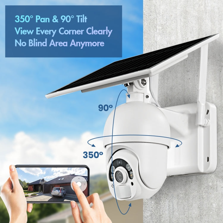 T22 1080P Full HD Solar Powered 4G Network EU Version Camera, Support PIR Alarm, Night Vision, Two Way Audio, TF Card - Wireless Camera by buy2fix | Online Shopping UK | buy2fix