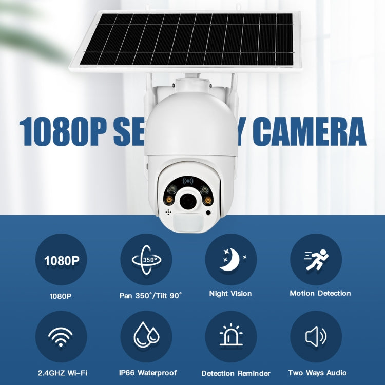 T22 1080P Full HD Solar Powered 4G Network EU Version Camera, Support PIR Alarm, Night Vision, Two Way Audio, TF Card - Wireless Camera by buy2fix | Online Shopping UK | buy2fix