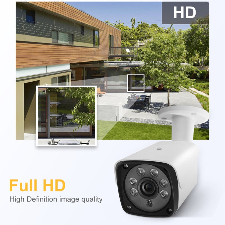 633H2 / A 1080P 3.6mm Lens CCTV DVR Surveillance System IP66 Weatherproof Indoor Security Bullet Camera with 6 LED Array, Support Night Vision(White) - Bullet Camera by buy2fix | Online Shopping UK | buy2fix