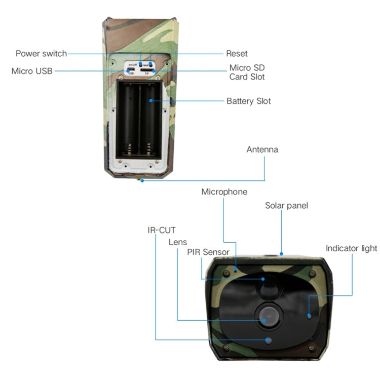 VESAFE VS-Y4 1080P HD Battery Solar WiFi IP Camera, Support PIR Motion Detection & Infrared Night Vision & TF Card(64GB Max) - Bullet Camera by buy2fix | Online Shopping UK | buy2fix