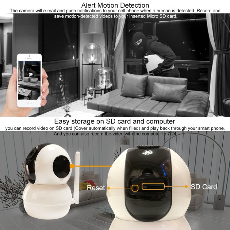 Anpwoo YT006 720P HD WiFi IP Camera, Support Motion Detection & Infrared Night Vision & SD Card(Max 32GB)(White) - Wireless Camera by Anpwoo | Online Shopping UK | buy2fix