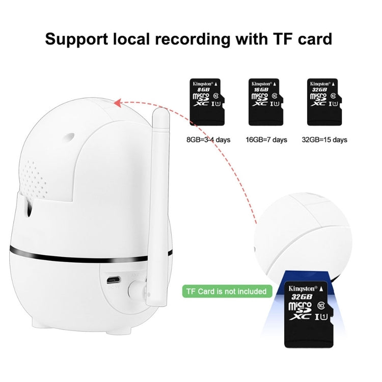 Anpwoo YT008 720P HD WiFi IP Camera, Support Motion Detection & Infrared Night Vision & SD Card(Max 32GB)(White) - Wireless Camera by Anpwoo | Online Shopping UK | buy2fix