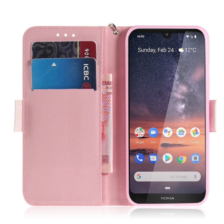3D Colored Drawing Heart Panda Pattern Horizontal Flip Leather Case for Nokia 3.2, with Holder & Card Slots & Wallet - Nokia Cases by buy2fix | Online Shopping UK | buy2fix