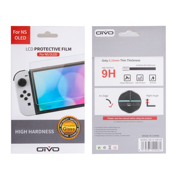 OIVO IV-SW160 0.33mm Thickness 9H Hardness Screen Tempered Glass Film for Nintendo Switch OLED by OIVO
