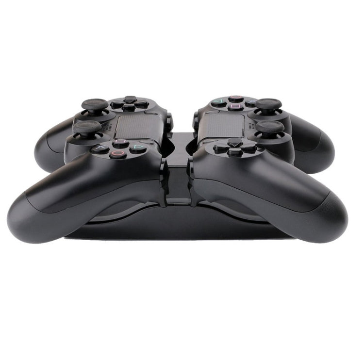 Special UFO Shape 2 x USB Charging Dock Station Stand / Controller Charging Stand for PS4 Playstation 4 with Multi Colors LED(Black) - Charger & Power by buy2fix | Online Shopping UK | buy2fix