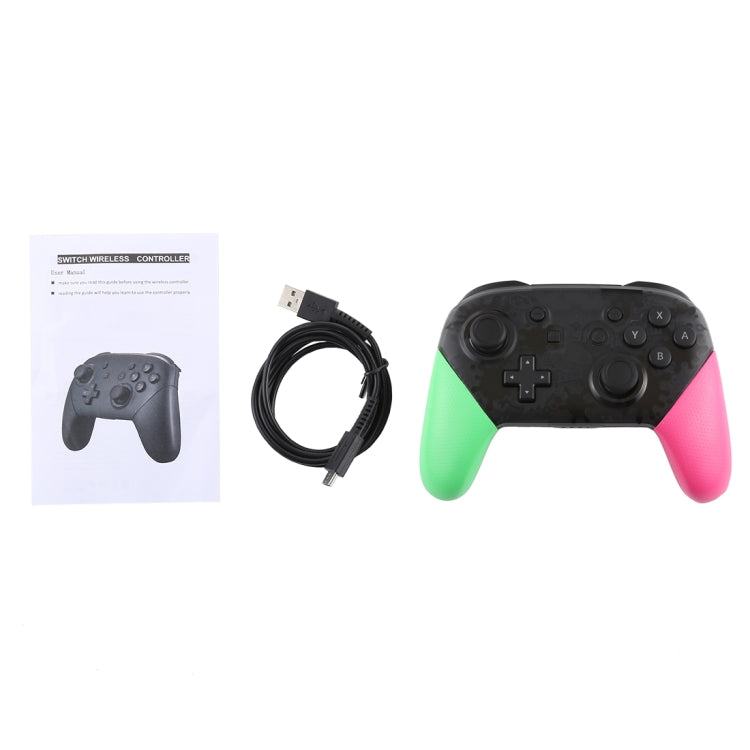 Wireless Game Pro Controller With Screenshot Vibration Function for Nintendo Switch(Green Pink) - Gamepads by buy2fix | Online Shopping UK | buy2fix