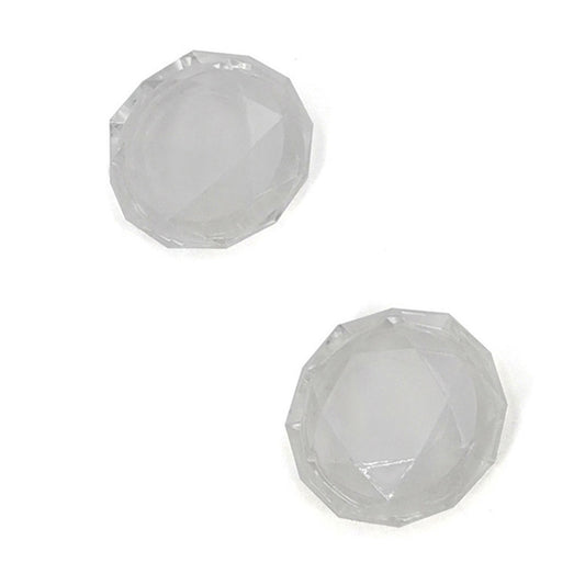 2 PCS Diamond Texture Games Grip Caps for PS5(Clear White) by buy2fix