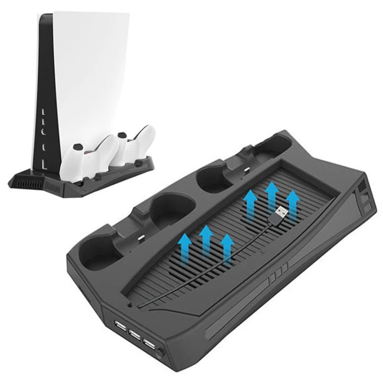 KJH P5-010 Vertical Charging Stand With Cooling Fan For PS5 De / UHD - Charger & Power by buy2fix | Online Shopping UK | buy2fix